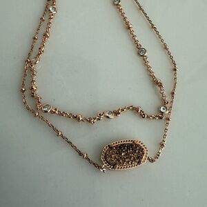NWT Kendra Scott Elisa multilayer necklace in Rose gold
